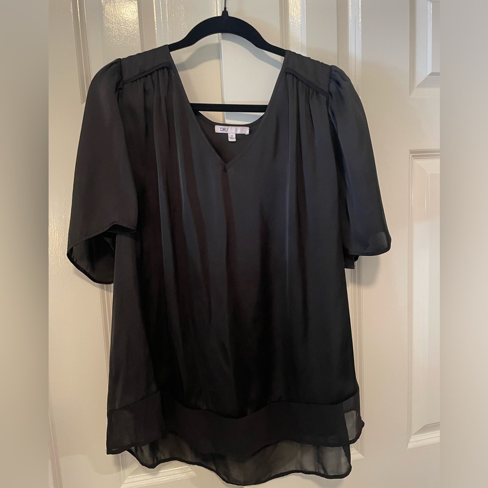 DR2 Black Blouse, 2X
